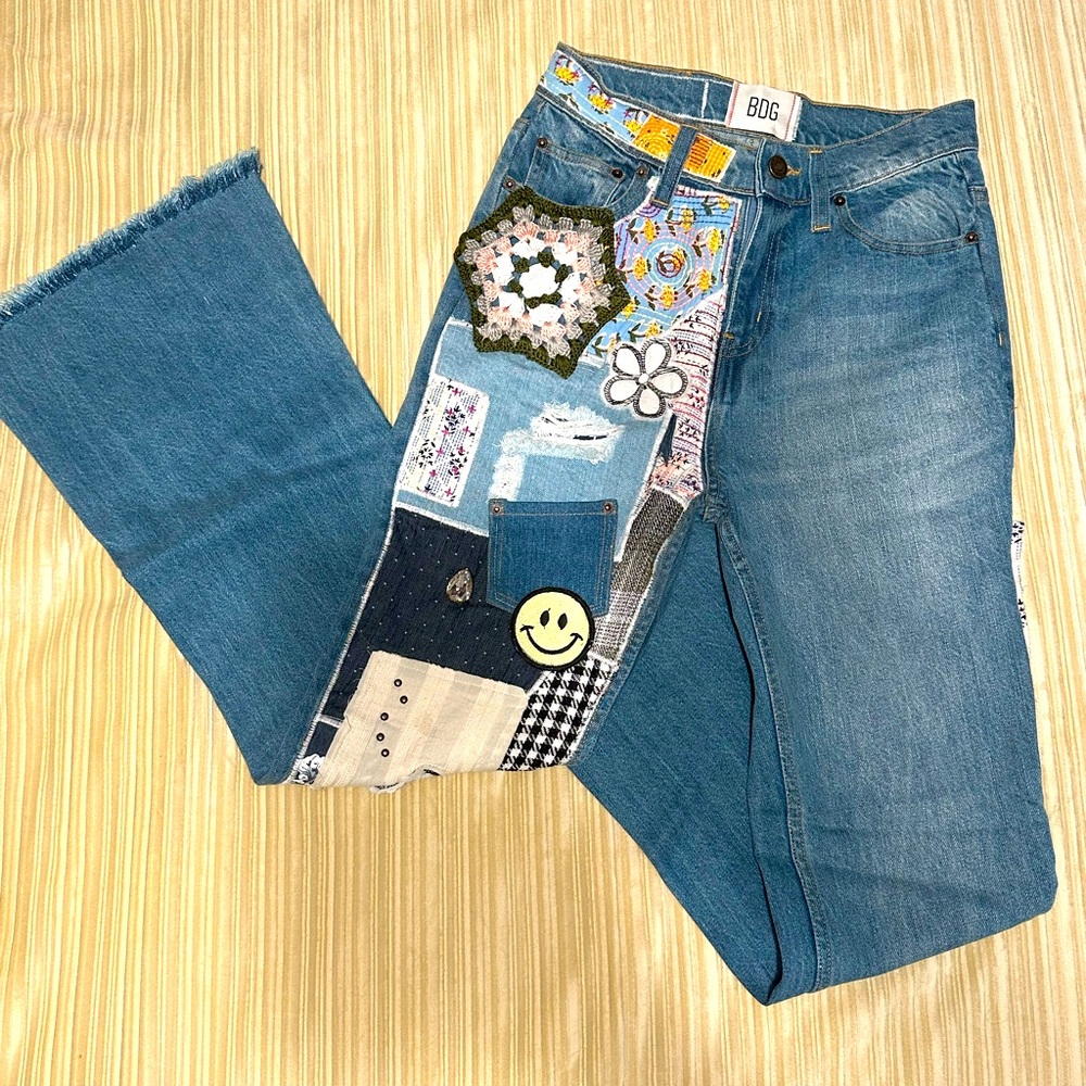 BDG Patchwork Embellished Denim Jeans